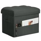 Otomano BelugaHelper pequeno com armazenamento 43L, dobrável 43x33x33cm