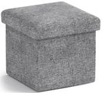 Otomano de armazenamento Ornavo Home Dobrável Dobrável 30x30x30cm