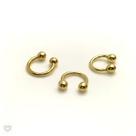 Ouro 18k Piercing Argola Ferradura Cartilagem Tragus Orelha F02K067