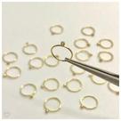 Ouro 18k Piercing Argola Ponto de Luz Cartilagem Tragus Orelha AO75K015