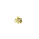 Ouro 18k Piercing Elefante com Pedras Cartilagem Hook Helix Tragus Orelha FELEK060