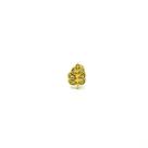 Ouro 18k Piercing Folha Pedras Brancas Cartilagem Hook Helix Tragus Orelha F0301K060