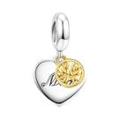 Ouro Amor Família Árvore Coração Estrela Coruja Contas Pulseira Jóias Diy 2024 Novo Estilo