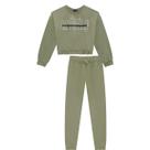 Out - Conjunto Feminino Inverno Blusão Boxy e Calça VICVICKY Cor:VerdeTamanho:8