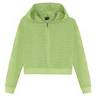 Out - Jaqueta Feminina Inverno Cropped Tela AMORA Cor:VerdeTamanho:18