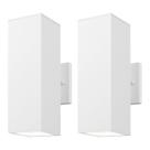 Outdoor Porch Light Mirrea, pacote com 2 unidades, à prova d'água, branco fosco