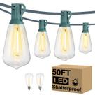 Outdoor String Lights Brightever 15m Green Wire Waterproof