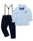 Outfit DISAUR 2t Baby Boy com estampa branca e calça