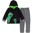 Outfit Minecraft Creeper Big Boys com capuz e calças de lã 10-12