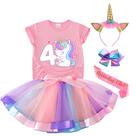 Outfit Tutu e Sian Unicorn Birthday para meninas de 4 a 5 anos