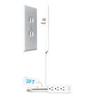 Outlet Concealer Sleek Socket Original - Ultrafino com Kit de Cordão