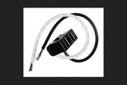Outlet Jandorf de 2 pinos preto com cabo de 2 fios