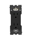 Outlet Leviton Renu resistente a adulterações 15A 125VAC Onyx Black