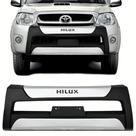 Overbumper para Hilux Cabine Dupla de 2009 a 2011 Preto com Prata Aluminium