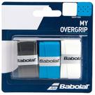 Overgrip Babolat My Overgrip Preto Branco e Azul 3 Un