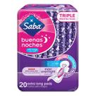 Overnight Maxi Pads Saba Buenas Noches, 60 almofadas, 120 unidades