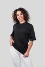 Oversized Confort Gola Alta Feminina100% Algodão Manga Curta Preta Wild World Oversized Confort Gola Alta Feminina100% Algodão Manga Curta Preta Wild World
