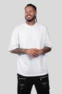 Oversized Confort Masculina 100% Algodão Manga Curta Branca Oversized Confort Masculina 100% Algodão Manga Curta Branca