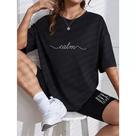 Oversized Feminina Camiseta Comprida Academia Treino Musculação Rei Leão