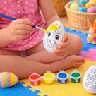 Ovos Coelhos Páscoa Para Colorir Pintar Com Pincel Kit 26pçs
