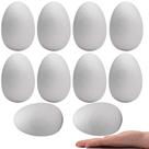 Ovos de espuma artesanal Crafare 4,5", pacote com 10 unidades, brancos, lisos, faça você mesmo