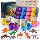 Ovos de Páscoa AONTESS 12 Peças Brinquedos de Dinossauros e Pedras Preciosas Ovos de Páscoa AONTESS 12 Peças Brinquedos de Dinossauros e Pedras Preciosas