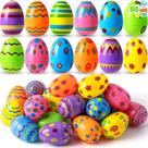 Ovos de Páscoa brilhantes impressos em plástico JOYIN Toy 36 unidades