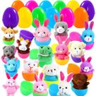 Ovos de Páscoa cheios de mini brinquedos de pelúcia, 18 peças para crianças