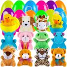 Ovos de Páscoa de Plástico com Brinquedos - Kit com 12 Unidades Sofier Ovos de Páscoa de Plástico com Brinquedos - Kit com 12 Unidades Sofier
