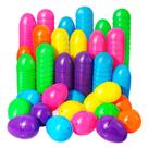 Ovos de Páscoa de plástico GCNBCNB 600 unidades de cores brilhantes Ovos de Páscoa de plástico GCNBCNB 600 unidades de cores brilhantes