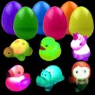 Ovos de Páscoa de plástico Jofan pré-preenchidos com brinquedos de banho Light Up Dinosaur