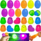 Ovos de Páscoa Halystar com 12 Unidades e Pintinhos Puff com Luz LED