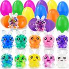 Ovos de Páscoa HEAEUNK com 12 Unidades e Coelhinhos Squishy