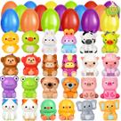 Ovos de Páscoa OCHIDO preenchidos com brinquedos Animal Squeeze, pacote com 24