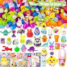 Ovos de Páscoa pré-cheios SQZUWIT 200 unidades com brinquedos e adesivos