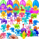 Ovos de Páscoa pré-preenchidos AMENON Animals Suction Cup Toys x24