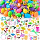 Ovos de Páscoa pré-preenchidos JOYIN 120 unidades com brinquedos e adesivos no interior