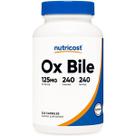Ox Bile de Boi 125 (CENTO E VINTE CINTO) mg 240 Cápsulas Nutricost