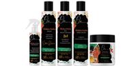 Oxê Cosmetics Minhas Ondas Shampoo e Balm Máscara e Gelatina e Modelador Cachos e Spray Finalizado