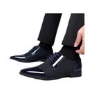 Oxfords masculino sapatos de couro PU, com renda, formal, preto, moda, clássico, festa de casamento