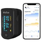 Oxímetro de Pulso Wellue com Bluetooth - Monitor de Oxigênio no Sangue (Preto)