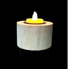 P.vela c suporte de metal com vela led