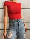 P0185 Blusa Blusinha Lisa Ombro A Ombro Feminina Elegante 273q