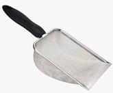Pá Coletora para Areia de Gato em Aço Inox Pazinha Higiênica Premium para Limpeza de Caixas de Areia, Terrários e Gaiolas de Pets Premium