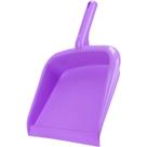 Pá de lixo portátil SPARTA grande com orifício suspenso de plástico roxo