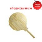 Pá de Pizza de Madeira Natural 45cm e cabo de 70cm R42 Forno, Restaurantes