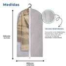 pa Para Ternos Proteção Respiravel Com Ziper Reforçado Premium TNT Tansporte Saco Antimofo Vestidos Com Cabide Cinza pa Para Ternos Proteção Respiravel Com Ziper Reforçado Premium TNT Tansporte Saco Antimofo Vestidos Com Cabide Cinza