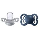 Pacifier Bibs Supreme, pacote com 2 unidades de silicone, tamanho de 1 a 6 meses