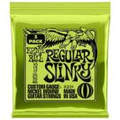 Pack 3 Encordoamentos Para Guitarra Ernie Ball 010 - 046 3221 Original Selo