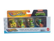 Pack 4 Carrinhos Hot Wheels Raceverse Tartarugas Ninja 1:64 Colorido